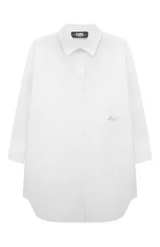 Хлопковое платье-рубашка Karl Lagerfeld Kids