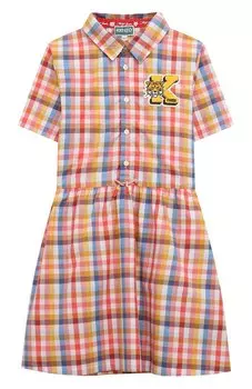 Хлопковое платье-рубашка Kenzo