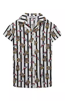 Хлопковое платье-рубашка Moschino