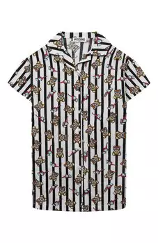 Хлопковое платье-рубашка Moschino