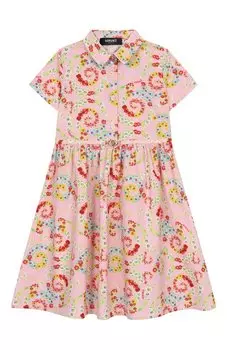 Хлопковое платье-рубашка Versace