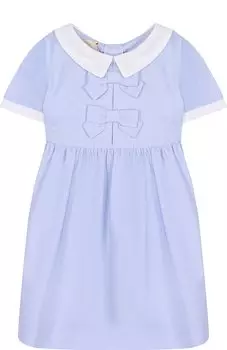 Хлопковое платье с бантами Gucci