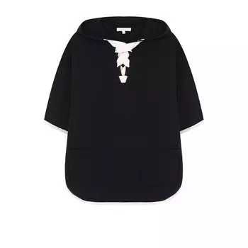 Хлопковое пончо с капюшоном Chloé