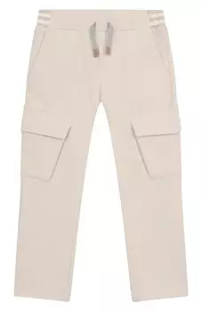 Хлопковые брюки-карго Eleventy