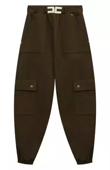 Хлопковые брюки-карго Elisabetta Franchi La Mia Bambina