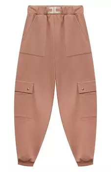 Хлопковые брюки-карго Elisabetta Franchi La Mia Bambina
