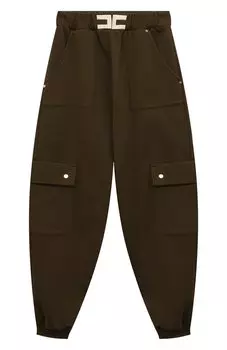 Хлопковые брюки-карго Elisabetta Franchi La Mia Bambina