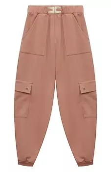 Хлопковые брюки-карго Elisabetta Franchi La Mia Bambina