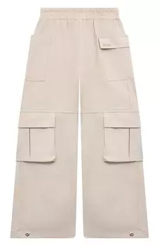 Хлопковые брюки-карго Monnalisa