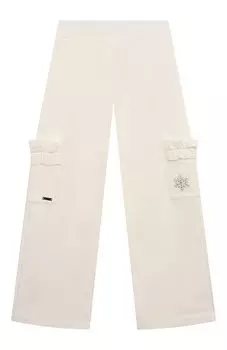 Хлопковые брюки-карго Monnalisa