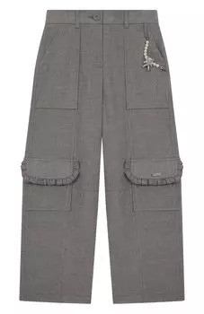 Хлопковые брюки-карго Monnalisa