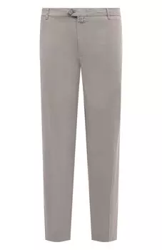 Брюки из хлопка и шелка Kiton