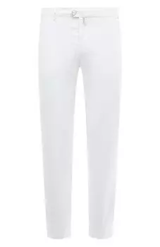 Брюки из хлопка и шелка Kiton