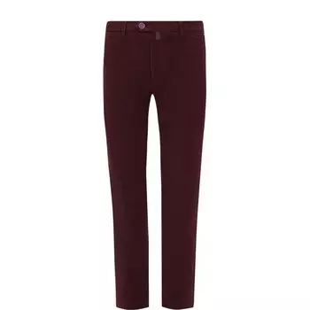 Хлопковые брюки прямого кроя Kiton