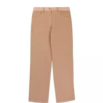 Хлопковые брюки прямого кроя с логотипом бренда N21