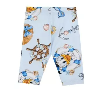 Хлопковые леггинсы с принтом Monnalisa