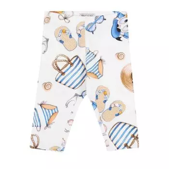 Хлопковые леггинсы с принтом Monnalisa