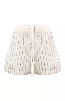 Хлопковые шорты с отделкой стразами Giuseppe di Morabito