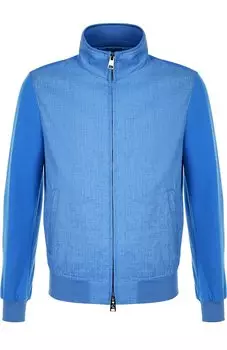 Хлопковый бомбер на молнии с воротником-стойкой Andrea Campagna