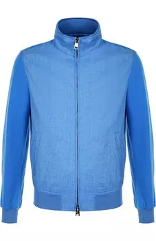 Хлопковый бомбер на молнии с воротником-стойкой Andrea Campagna