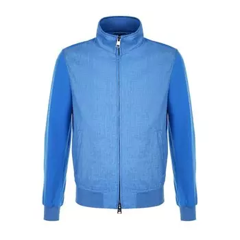 Хлопковый бомбер на молнии с воротником-стойкой Andrea Campagna