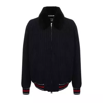 Хлопковый бомбер с меховой отделкой Kired