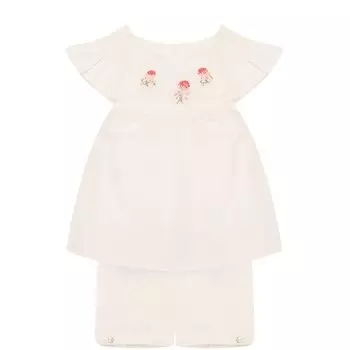 Хлопковый комплект из блузы и шорт Tartine Et Chocolat