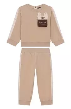 Хлопковый комплект из толстовки и брюк Monnalisa