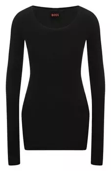 Хлопковый лонгслив BOSS Orange