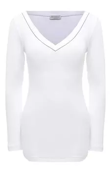Хлопковый лонгслив Brunello Cucinelli