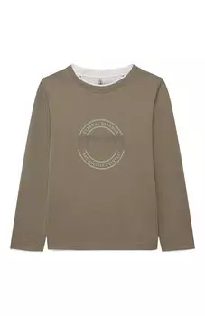 Хлопковый лонгслив Brunello Cucinelli
