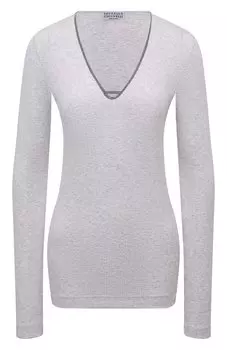 Хлопковый лонгслив Brunello Cucinelli