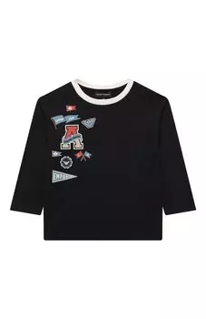 Хлопковый лонгслив Emporio Armani
