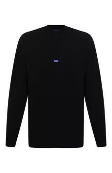 Хлопковый лонгслив HUGO Blue