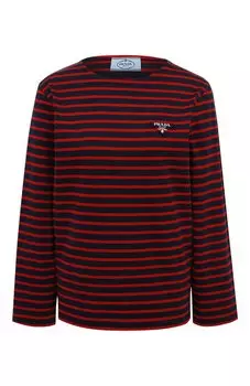 Хлопковый лонгслив Prada