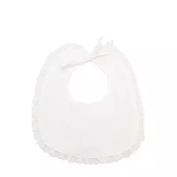 Хлопковый нагрудник с вышивкой и оборками Aletta