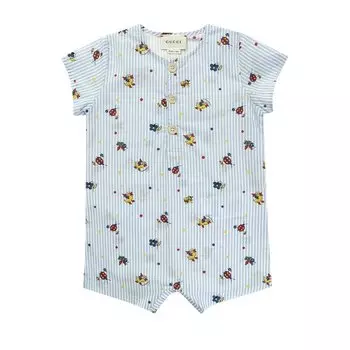 Хлопковый песочник с принтом Gucci