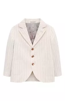Хлопковый пиджак Brunello Cucinelli