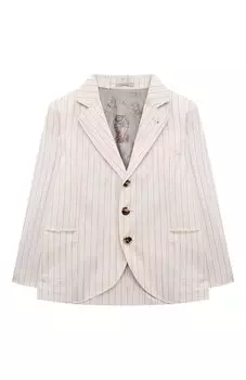 Хлопковый пиджак Brunello Cucinelli
