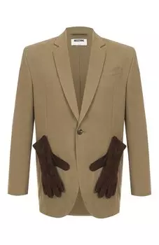 Хлопковый пиджак Moschino