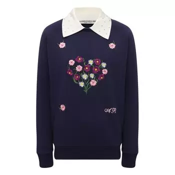 Хлопковый пуловер Alessandra Rich