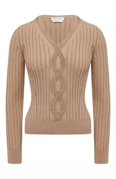 Хлопковый пуловер Alexander McQueen