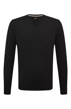 Хлопковый пуловер BOSS