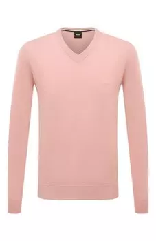 Хлопковый пуловер BOSS