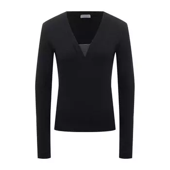 Хлопковый пуловер Brunello Cucinelli