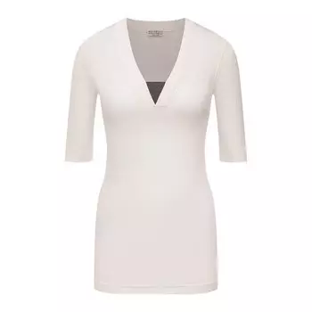 Хлопковый пуловер Brunello Cucinelli