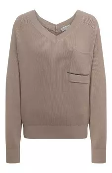 Хлопковый пуловер Brunello Cucinelli