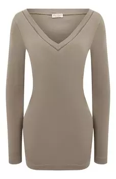 Хлопковый пуловер Brunello Cucinelli