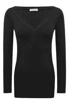 Хлопковый пуловер Brunello Cucinelli