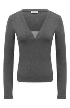 Хлопковый пуловер Brunello Cucinelli